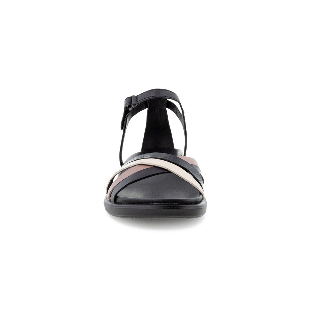 Womens Sandals - ECCO Simpil Flat Criss-Cross - Black - 9205LOHAV